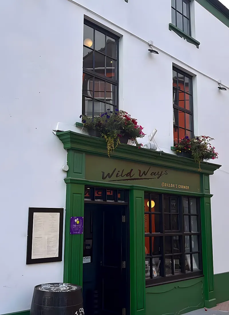 The green shopfront of Wild Ways on Bridge Street